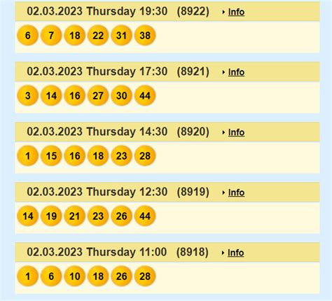 645 gosloto results for today